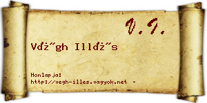 Végh Illés névjegykártya