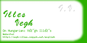 illes vegh business card